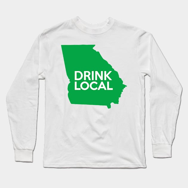 Georgia Drink Local GA Green Long Sleeve T-Shirt by mindofstate